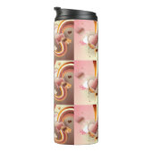 Angeredeter Entwurfshintergrund Thermosbecher (Nach rechts gedreht)