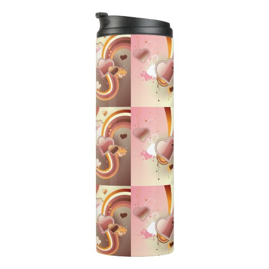 Angeredeter Entwurfshintergrund Thermosbecher (Nach rechts gedreht)