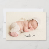 Angeregt 4 Foto Boho Pampas Grass Birth Ankündigung (Rückseite)