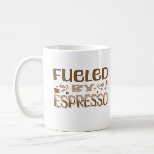 Angeregt durch Espresso Funny Coffee Lover Quote A Kaffeetasse (Links)