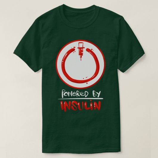 Angeregt durch Insulin Funny Insulin Zitat für Typ T-Shirt (Design vorne)