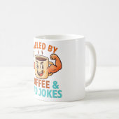 Angeregt durch Kaffee & Vater Jokes Funny Vatertag Kaffeetasse (VorderseiteRechts)