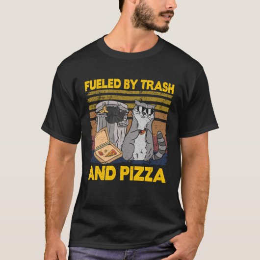 Angeregt durch Müll und Pizza Raccoon Pullover Hoo (Vorderseite)