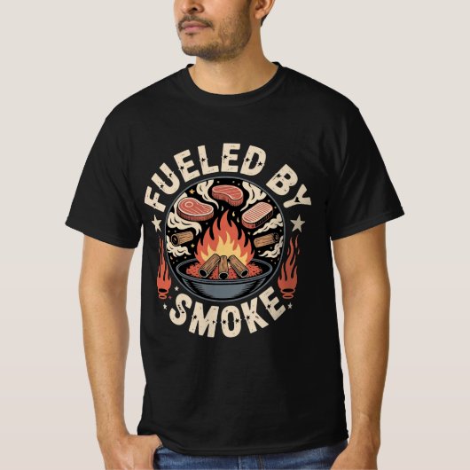 Angeregt von Smoke Grungy GRILLEN Firepit T-Shirt (Vorderseite)