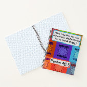Angereifte Weisheit: Psalm 46:5 Pop Kunst, Kristal Notizblock (Innenseite)