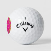 Angereiftes Callaway Golf Set mit rosa Donut Golfball (Logo)