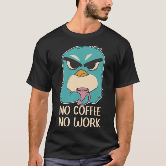 Angeriebter Pinguin-Kaffeespresso Männer Frauen T-Shirt (Vorderseite)