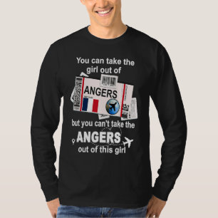 Angers Bordkarte  Angers Mädchen  Angers T-Shirt