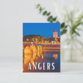 Angers Foto Vintage Postkarte (Stehend Vorderseite)