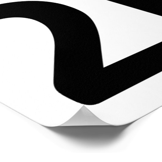 Angesagt 2 B Square Funny Poster (Ecke)