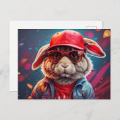 Angesagt Bunny | Postkarte (Vorne/Hinten)