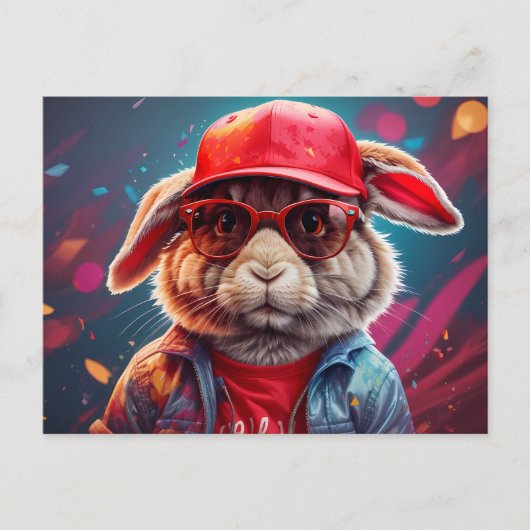 Angesagt Bunny | Postkarte (Vorderseite)
