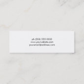 Angesagt Cool und Edgy, einfach schwarz Minimalist Mini Visitenkarte (Rückseite)