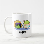 Angesagt-erbse Funny Hippie Peas Pun Kaffeetasse (Links)