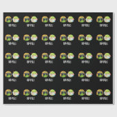 Angesagt-Erbsen Funny Hippie Peas Pun Dark BG Geschenkpapier (Flach)