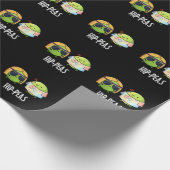 Angesagt-Erbsen Funny Hippie Peas Pun Dark BG Geschenkpapier (Ecke)