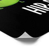 Angesagt-Erbsen Funny Hippie Peas Pun Dark BG Poster (Ecke)