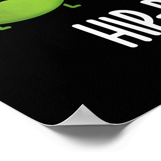 Angesagt-Erbsen Funny Hippie Peas Pun Dark BG Poster (Ecke)