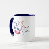 Angesagt Happy Birthday America 4. Juli USA Patrio Tasse (Vorderseite Links)