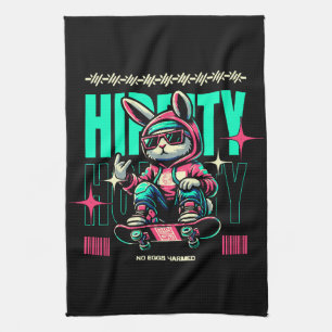 Angesagt-Hop-Hoppity - Skater Bunny Oster Geschirrtuch