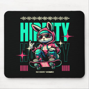 Angesagt-Hop-Hoppity - Skater Bunny Oster Mousepad