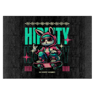 Angesagt-Hop-Hoppity - Skater Bunny Oster Schneidebrett
