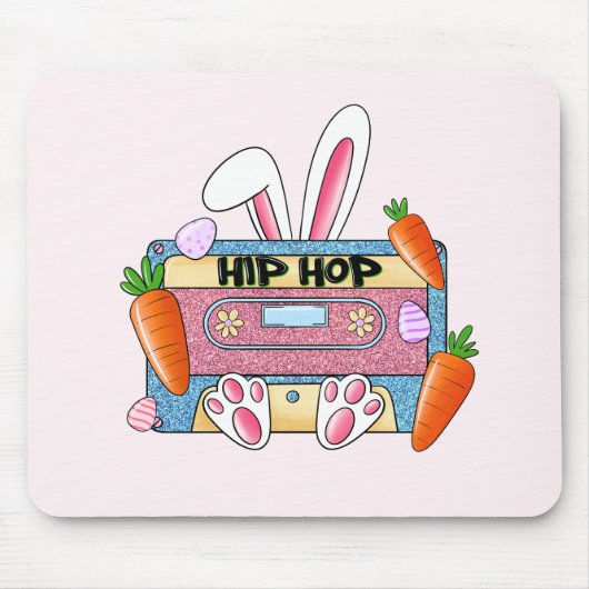 Angesagt-Hop Ostergeblasenes Mixtape - Retro Casse Mousepad (Vorne)