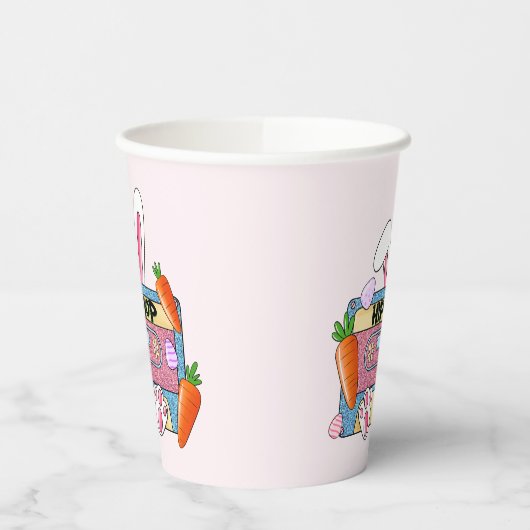 Angesagt-Hop Ostergeblasenes Mixtape - Retro Casse Pappbecher (Links)