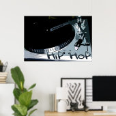 Angesagt-Hop-Turntable Poster (Heimbüro)