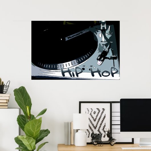 Angesagt-Hop-Turntable Poster (Heimbüro)