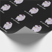 Angesagt-Hopotamus Funny Hippo Pun Dark BG Geschenkpapier (Ecke)