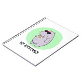 Angesagt-Hopotamus Funny Hippo Pun Notizblock (Linke Seite)