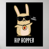 Angesagt Hopper Funny Bunny Rabbit Puck Dark BG Poster (Vorne)