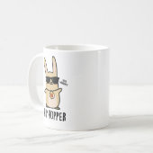 Angesagt Hopper Funny Bunny Rabbit Puff Kaffeetasse (Vorderseite Links)