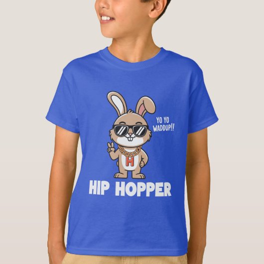 Angesagt Hopper Kaninchen T-Shirt (Vorderseite)