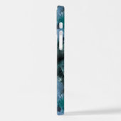 Angesagt Moderne, Aquamarine Grüne Violette Blaue iPhone Hülle (Linke Seite)