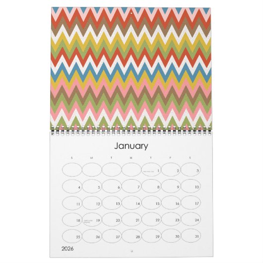 Angesagt Moderne Farben Retro Abstrakte Fantasie K Kalender (Jan 2026)