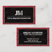 Angesagt + Moderne Monogramm-Visitenkarte Visitenkarte (Vorne/Hinten)