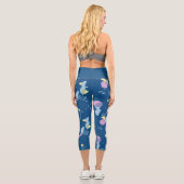 Angesagt Modernes Abstraktes geometrisches 50er Ar Capri Leggings (Rückseite)