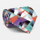 Angesagt Modernes Abstraktes Mosaikkunstmuster Krawatte (Gerollt)