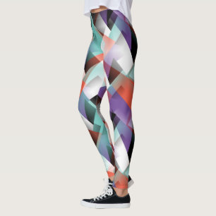 Angesagt Modernes Abstraktes Mosaikkunstmuster Leggings