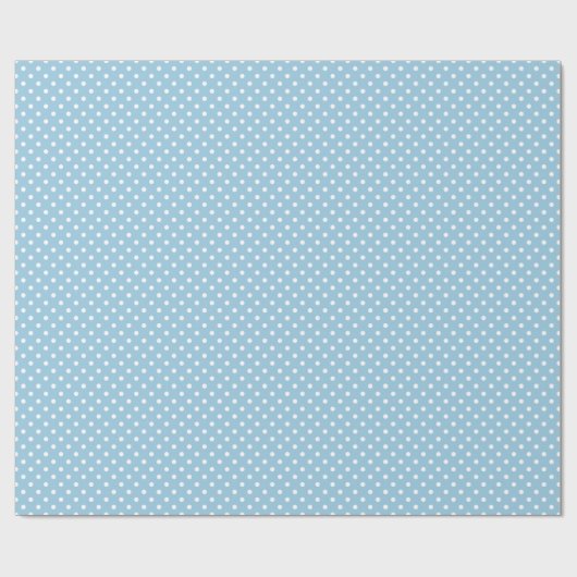 Angesagt Pastel Aquamarin Blue White Punkte Muster Geschenkpapier (Flach)