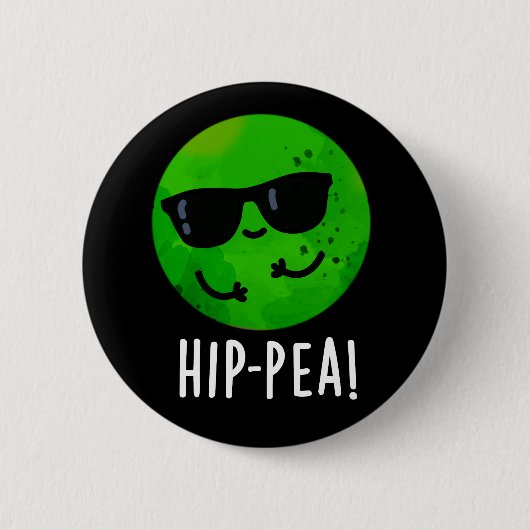 Angesagt-Pea Funny Angesagt Pea Pun Dark BG Button (Vorderseite)