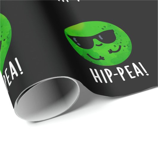 Angesagt-Pea Funny Angesagt Pea Pun Dark BG Geschenkpapier (Rolleneckpunkt)