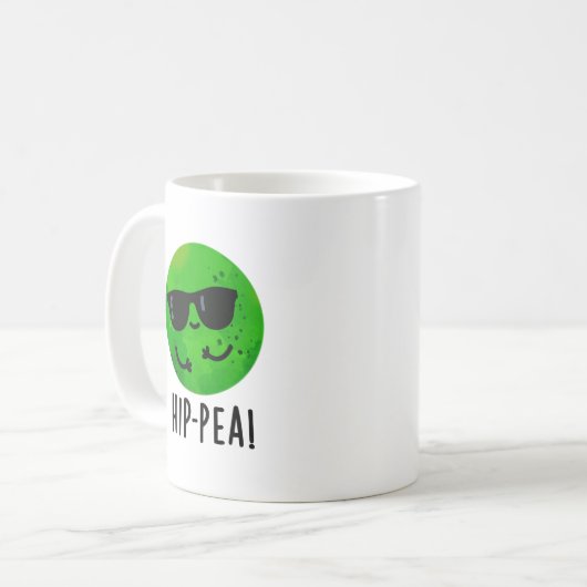 Angesagt-Pea Funny Angesagt Pea Pun Kaffeetasse (Vorderseite Links)