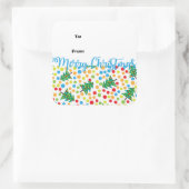 Angesagt Polka Dot Weihnachtsbaum Geschenkartikel  Quadratischer Aufkleber (Tasche)