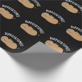 Angesagt-Potato-mus Funny Hippo Pun Dark BG Geschenkpapier (Ecke)