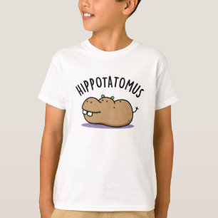 Angesagt-Potato-mus Funny Hippo Pun T-Shirt