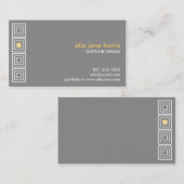 Angesagt quadratische graue und gelbe visitenkarte (Vorne/Hinten)