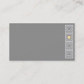 Angesagt quadratische graue und gelbe visitenkarte (Rückseite)